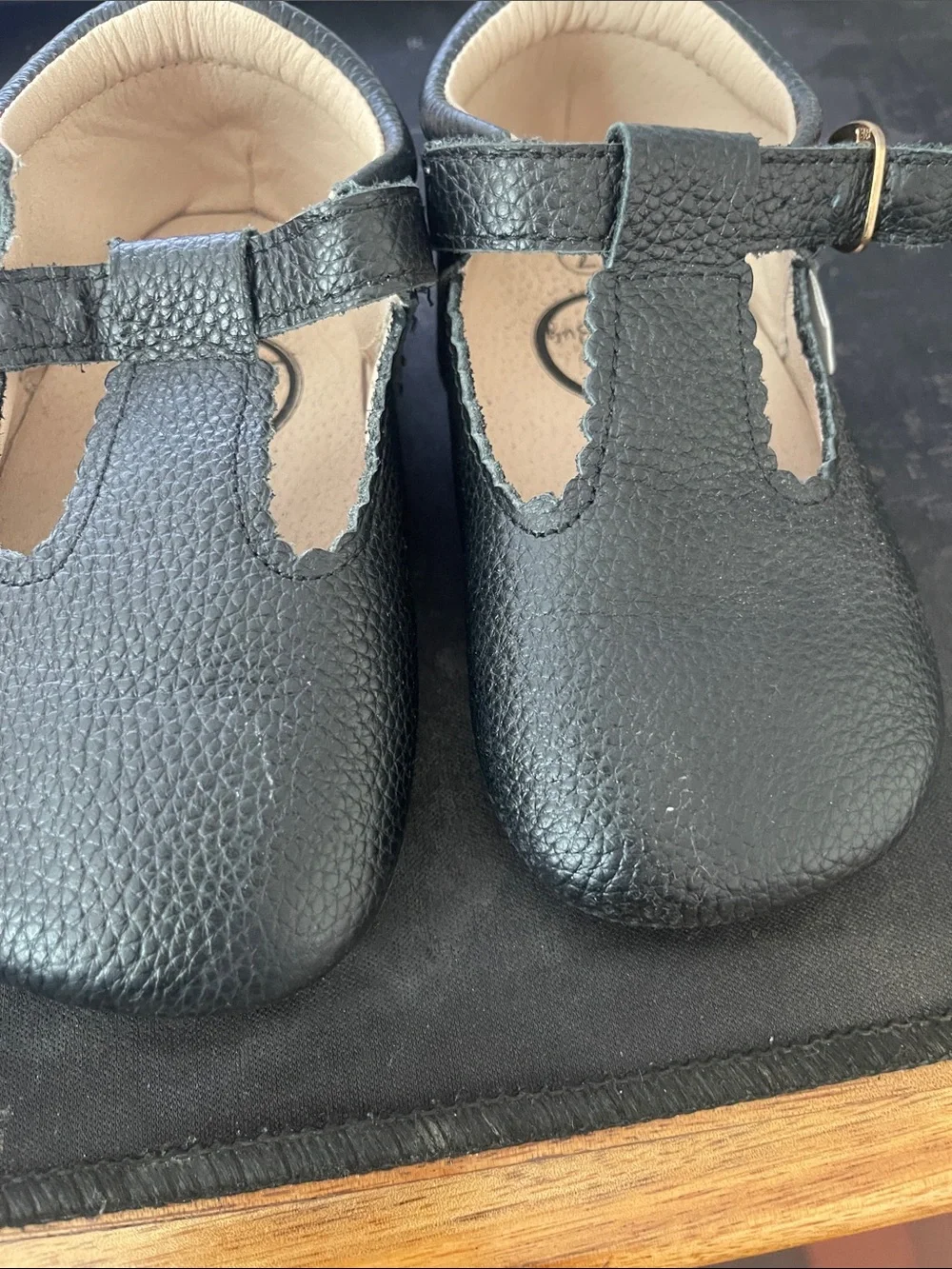 Classic T-Bar Kids Shoes in Pink and Black little Love Bug